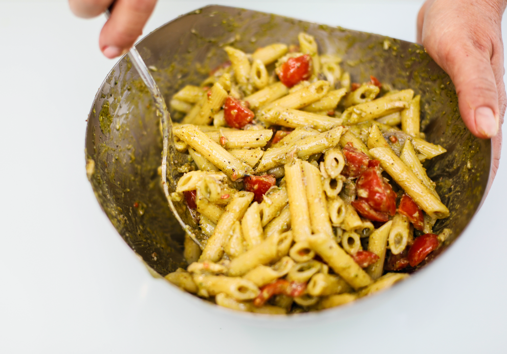 Ricetta Pasta Pesto di Pistacchio, Alici e Pomodorini